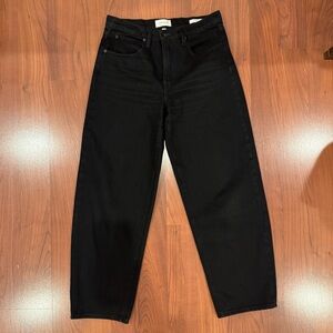 Frame Denim Women’s Low Slung Barrel Black Jeans size 27